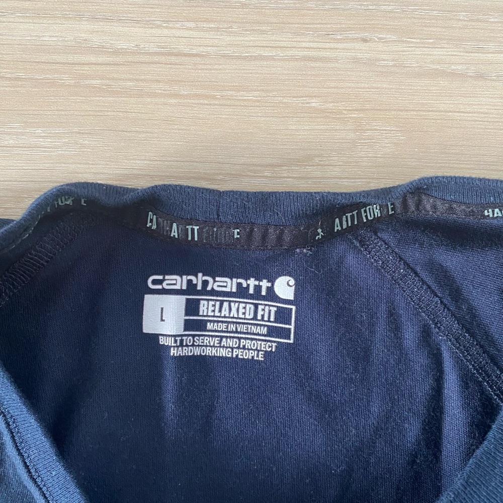 Carhartt Men's Dark Blue Long Sleeve Tee Size L - Picture 4 of 4